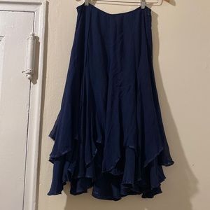 Calypso St Barth Navy silk skirt size 4